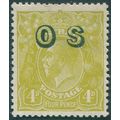 Australia 1932 KGV 4d yellow-olive Official SGO...
