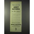 1959 Abbey National Building Society Ad - Inves...
