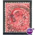 GB stamps 1902-10 KEV11 - 1d SG219 Bideford 2