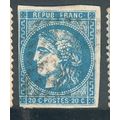 France 1870-1 (imperf) - SG171 - 20c blue Ceres...