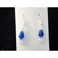 Dark blue cone and pink crystal glass simple dr...