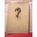 PRETTY YOUNG LADY antique portrait photograph p...