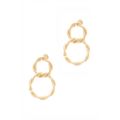 Secret Box Double Twist Metal Dangle Stud Earring