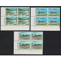 Taiwan Power Stations 3v Corner Blocks of 4 198...