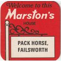 BEER MAT - MARSTONS BREWERY - PACK HORSE, FAILS...
