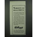 1930 Kellogg's Pep Bran Flakes Ad - Variety Hea...
