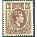 Jamaica 1938 - SG123 - 1½d brown - King George ...