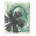 USA 1870 NATIONAL BANK NOTE 3c WASHINGTON FANCY...