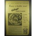 1930 Kellogg's Corn Flakes Cereal Ad - Double T...
