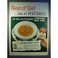 1950 Campbell's Vegetable-Beef Soup Ad - Pieces...