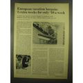 1965 Holland-America Line Ad - European Vacation