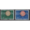 ITALY 1960 EUROPA SG 1030 / 1031 SET 2 VALS FIN...