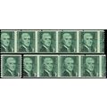 1299, Misperfed Strip of 5 & Line strip of 4 - ...