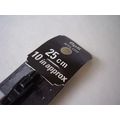 New Unused Black Nylon 10" 25 cm Zip Opti