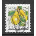 LEBANON 1974 FRUIT PEARS 200P AIR MAIL USED