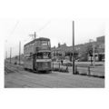 pu0094 - Leeds Tram no 528 arriving Cross Gates...