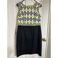 Dress Barn Womens Shift Dress Size 12 Black Gre...
