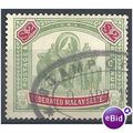 Federated Malay States 1907 SG49 $2 Green & Car...