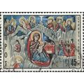 CYPRUS, CHRISTMAS, Madonna and Child, grey & bl...