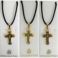 Damascene Gold Cross Crucifix Pendant Necklace ...