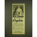 1963 Ceylon Tourism Ad - See fascinating Ceylon gateway to Asia