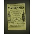 1955 Mackenzie's Fino Perla Sherry and Regal Ta...