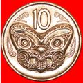 GREAT BRITAIN: NEW ZEALAND★ 10 CENTS 1975 KORUR...