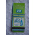 Matchbook Cover Novotel - Rhum Saint James