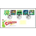 2002 GB FDC - Circus - Typed Address