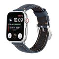 Silver Buckle Genuine Leather Watch Band, For A...