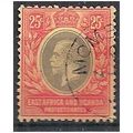 East Africa & Uganda Protect 1914 SG50a 25c Bla...