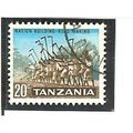 Tanzania QE11 1965 20c Sepia, Grey Green & Gree...
