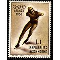 San Marino 1955 Winter Olympics 1L MH Stamp Sport