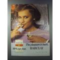1981 Barclay Cigarettes Ad - Pleasure Back