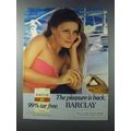 1981 Barclay Cigarettes Ad - Pleasure is Back