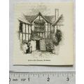 1860s engraving - old houses Evesham