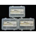 3 x Craftworks 18 Compartment Clear Plastic Sto...