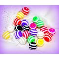 15 no Candy Stripe Pattern Acrylic 10 mm Round ...