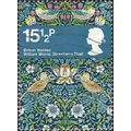 GB, William Morris, Strawberry Thief, blue 1982...