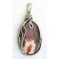 Laguna Agate Titanium Copper Wire Wrap Gemstone...