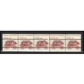 1898Ab 4c Stagecoach Fine MNH Dry Gum PNC 5/5 L...