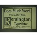 1900 Remington typewriter Ad - Does much work w...