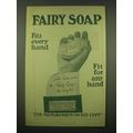 1902 Fairy Soap Ad - Fairy Soap fits every hand
