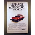 1982 Isuzu Diesel Coupe Car Ad - Seen Not Heard