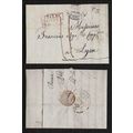 Italy Stampless 1836 Rome to Lyon