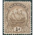 Bermuda 1928 ¼d brown SG 77 unused