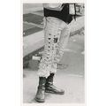 Designer Blue Jeans Shredded Torn Frayed USA Fa...