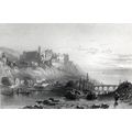 TOWN AND CASTLE OF HEIDELBERG, RHINE 1842 John ...
