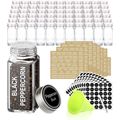 SWOMMOLY 66 Glass Spice Jars with 703 Spice Lab...