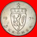 Ⰶ LION (1974-1988): NORWAY★5 CROWNS 1974B! OLAV...
